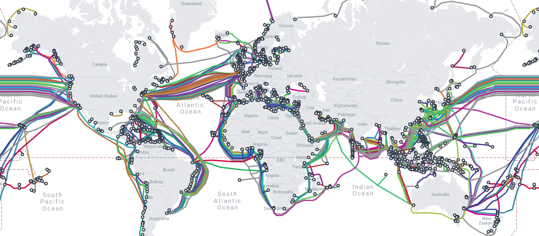 fibre optic cables of the oceans